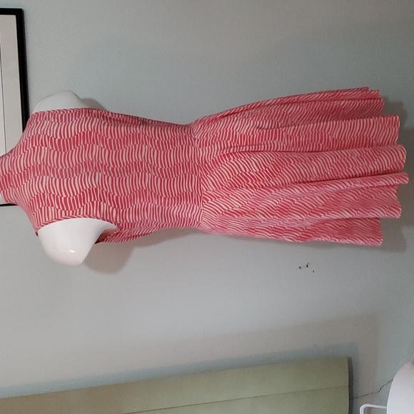 AMANDA UPRICHARD Junior Red/White Wavy Stripe Front Tie Silk Dress-EUC-Sz SP - Picture 5 of 12